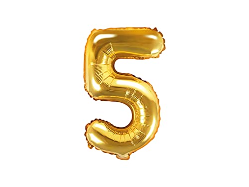 Folienballon Zahl 5 Gold 86 cm Heliumballon groß Zahlenballon XXL für Helium/Luftfüllung inkl Strohhalm Party Dekoration Geburtstag Jahrestag Jubiläum Folienballon Zahl 5 Gold 86 cm Heliumballon groß Zahlenballon XXL für Helium/Luftfüllung inkl Strohhalm Party Dekoration Geburtstag Jahrestag Jubiläum von Premium Weddings