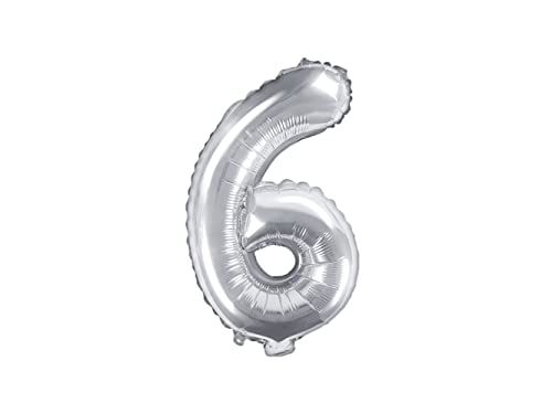 Folienballon Zahl 6 Silber 86 cm Heliumballon groß Zahlenballon XXL für Helium und Luftfüllung inkl Strohhalm Party Dekoration Geburtstag Jubiläum Folienballon Zahl 6 Silber 86 cm Heliumballon groß Zahlenballon XXL für Helium und Luftfüllung inkl Strohhalm Party Dekoration Geburtstag Jubiläum von Premium Weddings