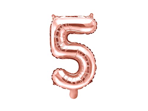 Premium Weddings Folienballon Zahl 5 Rosegold 35 cm Zahlenballon Party Dekoration Geburtstag Jubiläum Jahrestag Silvester Neujahr inkl. Strohhalm für Befüllung Premium Weddings Folienballon Zahl 5 Rosegold 35 cm Zahlenballon Party Dekoration Geburtstag Jubiläum Jahrestag Silvester Neujahr inkl. Strohhalm für Befüllung von Premium Weddings