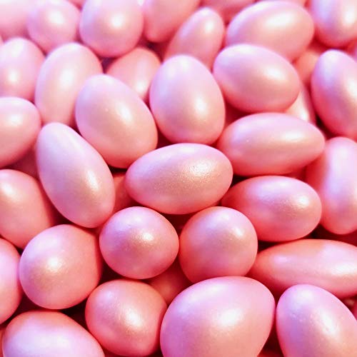 Premium Weddings Hochzeitsmandeln rosa Perlglanz 1 kg - Gastgeschenk Hochzeit rosa Bonboniere Give Away Zuckermandeln rosa - griechische Koufeta für italienische Confetti französische Dragees rosa von Premium Weddings