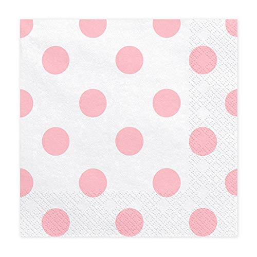 Premium Weddings Papierservietten Punkte rosa 33 x 33 cm 20 Stück von Premium Weddings