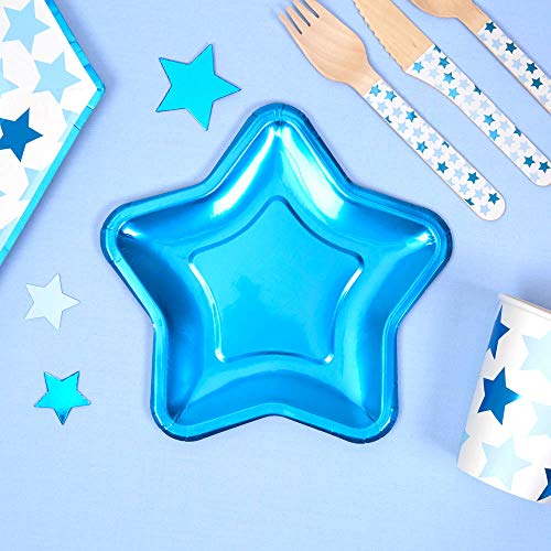 Premium Weddings Pappteller Stern blau metallic ca. 16 cm 8 Stück Premium Weddings Pappteller Stern blau metallic ca. 16 cm 8 Stück von Premium Weddings