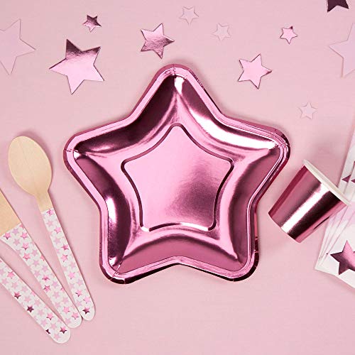 Premium Weddings Pappteller Stern pink metallic ca. 16 cm 8 Stück Premium Weddings Pappteller Stern pink metallic ca. 16 cm 8 Stück von Premium Weddings
