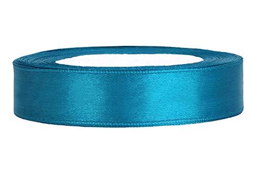 Premium Weddings Satinband türkis 12 mm 25 m - Schleifenband Geschenkband Dekoband von Premium Weddings