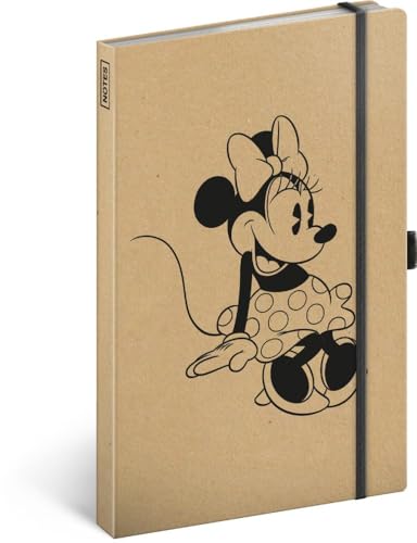 Notizbuch liniert mit Gummiband ca. A5 - Notizblock für Frauen, Mädchen, Jungen Teenager und Kinder - Schule und Büro Tagebuch Journal Notebook (Minnie Craft) von Presco Group