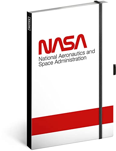Notizbuch liniert mit Gummiband ca. A5 - Notizblock für Jungen Teenager, Kinder und Herren - Schule und Büro Tagebuch Journal Notebook (NASA Worm) von Presco Group