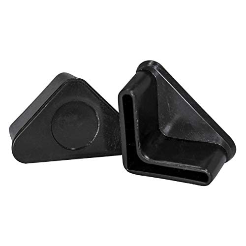 Prescott Plastics 3,2 cm Winkeleisen-Einsatz (20 Stück), schwarze L-förmige Endkappe für Metallrohre, Zaun, Gleiteinsatz für Rohrpfosten, Stühle und Möbelbeine – Stuhlbein-Bodenschoner von Prescott Plastics