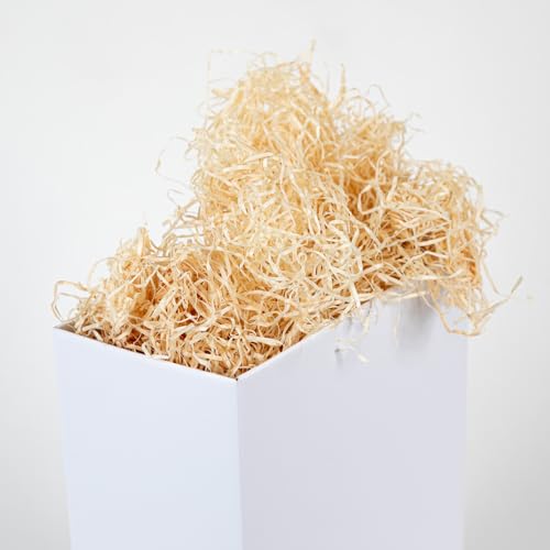 Holzwolle natur Fichte 20 kg im PE-Beutel für Geschenke und Verpackungen uvm. von Present Fill
