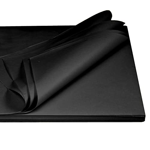 Seidenpapier aus 100% Recyclingpapier Made in Germany - 2 KG im Format 35,5 x 50 cm PresentFill® Premium Blumenseide Schwarz 35 g/qm stark - Verpackungsmaterial in vielen Farben von Present Fill