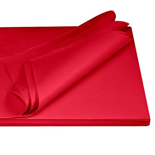 Seidenpapier aus 100% Recyclingpapier Made in Germany - 2 KG im Format 35,5 x 50 cm PresentFill® Premium Blumenseide Rubin Rot 35/g stark - Verpackungsmaterial in vielen Farben von Present Fill