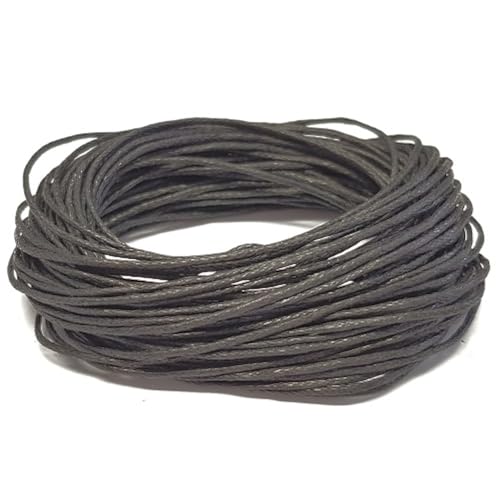 Zubehör für die Herstellung von Baumwollfaden, gewachst, 1 mm (10 m), Schwarz von Présentoirs pour Bijoux