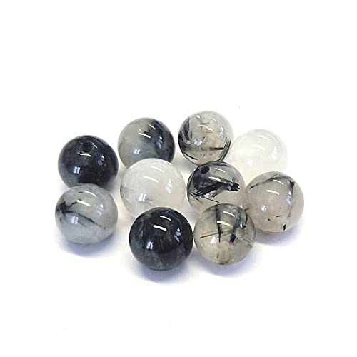 Perlen, natürlicher Turmalin, Schwarz, Blau, 4 mm, 20 Stück von Présentoirs pour bijoux