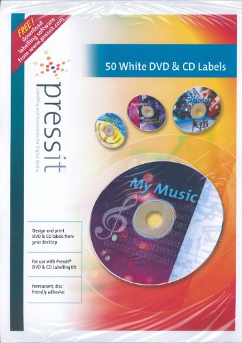 PressIT DVD/CD-Etiketten 50 Stück weiß von Pressit