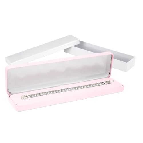 Schmuckketten-Halsketten-Geschenk-Box, PU-Leder-Armband-Aufbewahrungsbox, für Antrag, Hochzeit, Verlobung und Schmuckverkäufer, lange Halskette und Armband, Schmuckschatulle Schmuckketten-Halsketten-Geschenk-Box, PU-Leder-Armband-Aufbewahrungsbox, für Antrag, Hochzeit, Verlobung und Schmuckverkäufer, lange Halskette und Armband, Schmuckschatulle von Prestige & Fancy