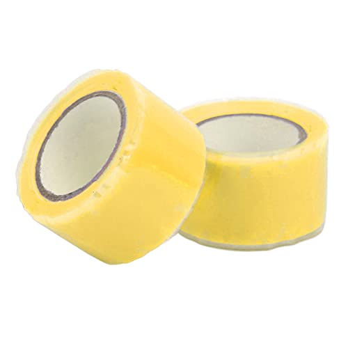 Pretfy 2pcs Selbstverschaffende Silikonbänder, Isolation Wasserdichtes Klebeband für die Reparatur von Wasserrohrschläuchen (Gelb) von Pretfy