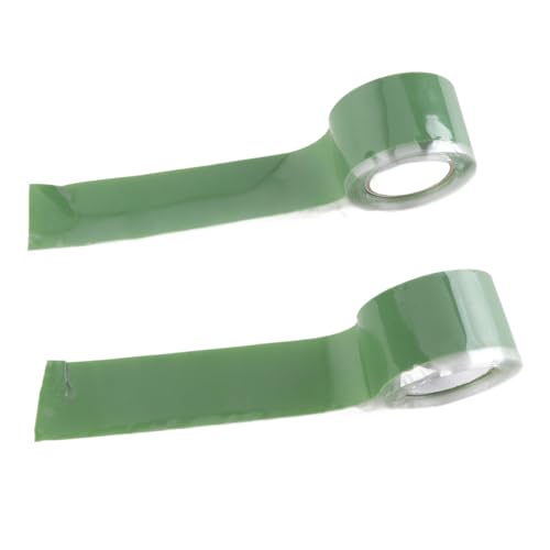 Pretfy 2pcs Selbstverschaffende Silikonbänder, Isolation Wasserdichtes Klebeband für die Reparatur von Wasserrohrschläuchen (Grün) von Pretfy
