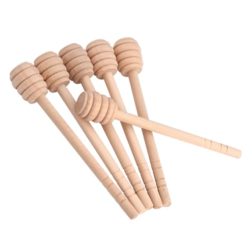 Pretfy 50pcs Hölzerne Honig Fortgeschrittener Kit -Griff Rührstange für Rillen (Liuyun Slot 15 cm) von Pretfy