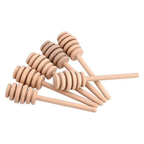 Pretfy 50pcs Hölzerne Honig Fortgeschrittener Kit -Griff Rührstange für Rillen (Nehmen Sie den Honey King 10,5 cm) von Pretfy