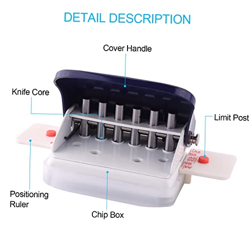 Pretfy 6 Loch Lose Leaf Hole Punch, Metall Hole Puncher, 5 Blech -Kapazität Handheld Puncher für A4 A5 B5 Notebook, mit Creative Punching für Scrapbook Tagebuchplaner (Grün) von Pretfy