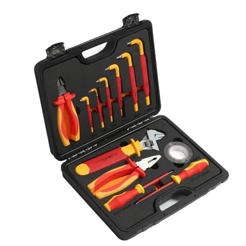 Pretfy Fahrzeugreparatur Sechskantschlüsselschlüssel & Schraubendreher-Set, 13-teilige Spannungsfeste Hardware-Werkzeuge Kit Pretfy Fahrzeugreparatur Sechskantschlüsselschlüssel & Schraubendreher-Set, 13-teilige Spannungsfeste Hardware-Werkzeuge Kit von Pretfy