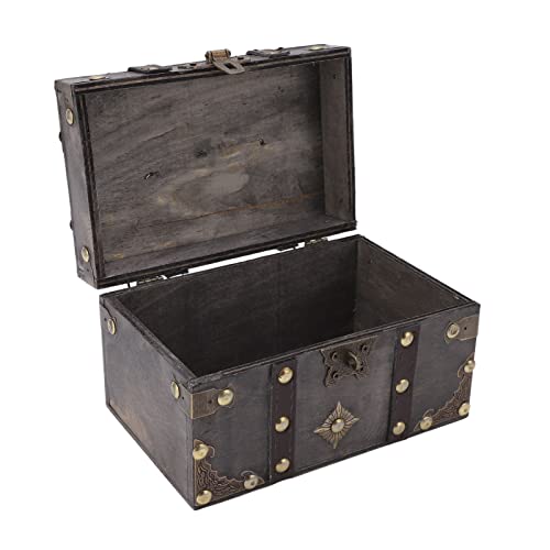 Pretfy Holzschatzkiste, Vintage -Stil Codiertes Schloss, Robuste Holzschmuckschachtel Lagerung Pretfy Holzschatzkiste, Vintage -Stil Codiertes Schloss, Robuste Holzschmuckschachtel Lagerung von Pretfy