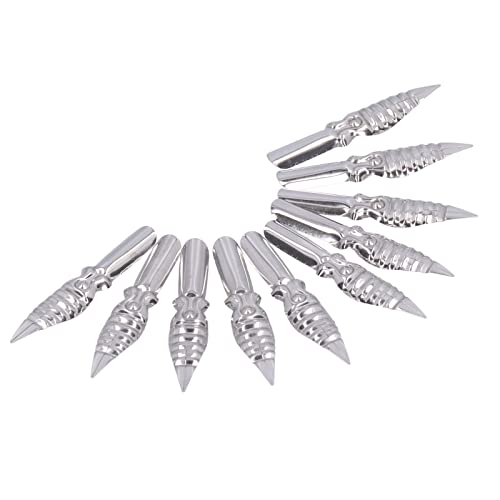 Pretfy Kalligraphie Nib Komfortable Zubehör Gute 10pcs Tipp Art Performance Leichtes Stift Metall Leichte Anfängerausrüstung (B5*10) von Pretfy
