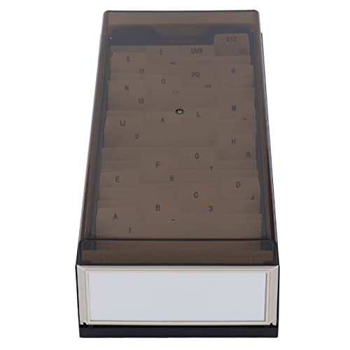 Pretfy Kartenkarteninhaber Erweiterte Komponentenabdeckung Aufbewahrung Business Office High Credit für Datei 800 Karten Transparent (Schwarz) von Pretfy