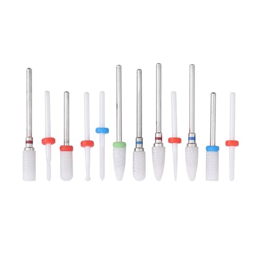 Pretfy Keramikfräsenschneider Langlebiges Zubehör für Elektrische Datei -Werkzeuge Nägel 12pcs von Pretfy