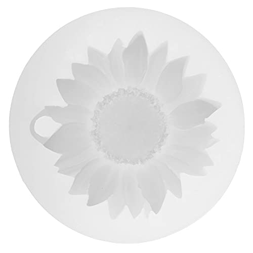 Pretfy Sonnenblumenkuchen Fondant Langlebige System Duschschokolade Schokolade weiß für Cupcake Mints Silikon Backformen Baby Süßigkeiten - Essentielles Ersatzteil (Weiß mit Löchern) von Pretfy