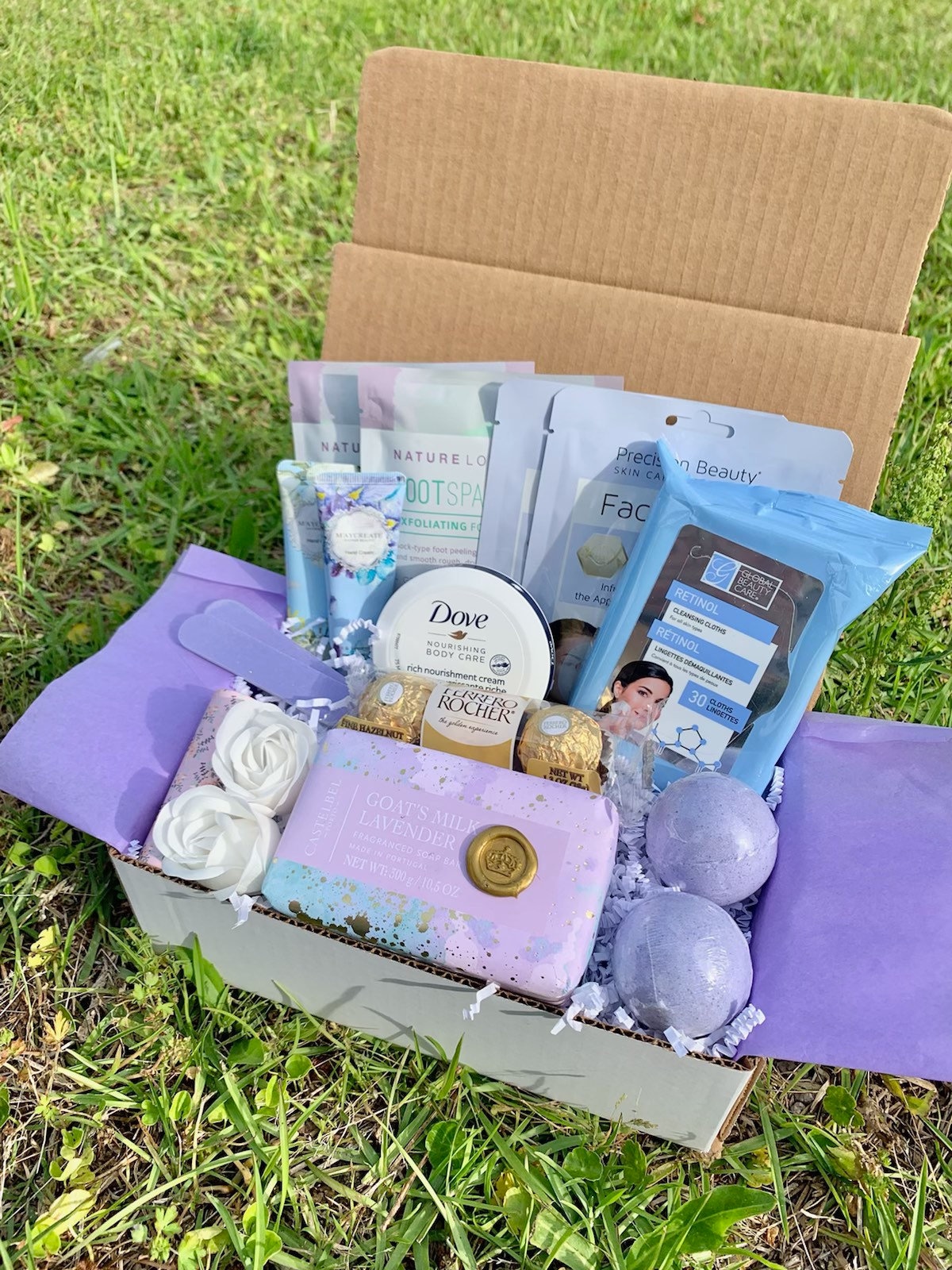 Lila Pamper Kit/Für Sie Frauen Geburtstag Self Care Paket Beauty Geschenke Danke Gute Besserung von PrettiCoGifts