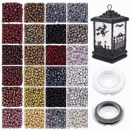 4mm Perlen für Armbänder, Rocailles Perlen zum Auffädeln, 1920 Stück Glasperlen Bunte Perlen Set Bastelperlen mit Elastischen Schnur für Armbänder Halskette Ohrringe Schmuck machen und DIY Handwerk 4mm Perlen für Armbänder, Rocailles Perlen zum Auffädeln, 1920 Stück Glasperlen Bunte Perlen Set Bastelperlen mit Elastischen Schnur für Armbänder Halskette Ohrringe Schmuck machen und DIY Handwerk von Prettme