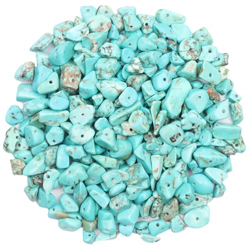 500 Stück Edelsteinperlen Blauer Türkis Perlen zum Auffädeln Kristalle Perlen 5-8mm Unregelmäßige Gebohrt Edelstein Perlen zum Basteln Natur Steinperlen für DIY Armbänder Ketten Ohrringe Schmuck 500 Stück Edelsteinperlen Blauer Türkis Perlen zum Auffädeln Kristalle Perlen 5-8mm Unregelmäßige Gebohrt Edelstein Perlen zum Basteln Natur Steinperlen für DIY Armbänder Ketten Ohrringe Schmuck von Prettme