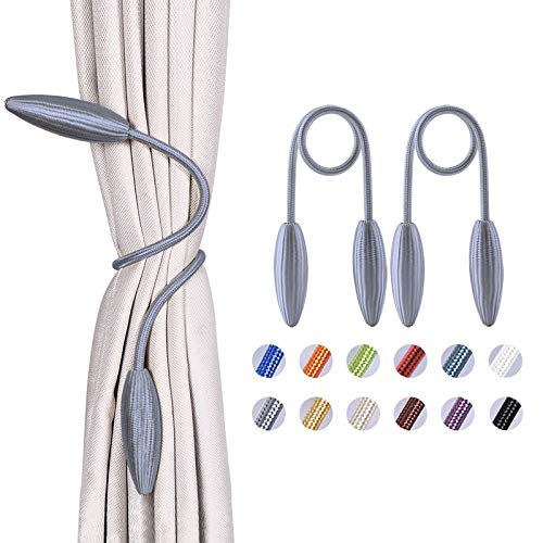 Pretty Jolly 2 Stück DIY Twist Curtain Tiebacks Creative Decorative Drape Tie Backs European Style Random Modelling Curtain Holdbacks for Home & Office Window Blackout & Sheer Drapery (Grau) von Pretty Jolly