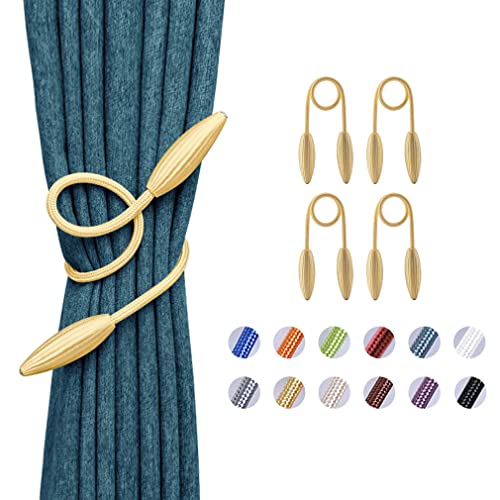 Pretty Jolly 4 Stück DIY gedrehte Vorhang-Raffhalter, kreative dekorative Raffhalter, europäischer Stil, zufällige Modellierung, Vorhanghalter, für Zuhause und Büro, (hellgold) Pretty Jolly 4 Stück DIY gedrehte Vorhang-Raffhalter, kreative dekorative Raffhalter, europäischer Stil, zufällige Modellierung, Vorhanghalter, für Zuhause und Büro, (hellgold) von Pretty Jolly