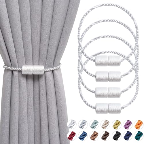 Pretty Jolly magnetische Vorhang Raffhalter handgefertigtes Gewebe Seil Vorhang-Raffhalter Einfachheit dekorative Vorhang drapieren Krawatte zurück für Haus & Büro Fenster Drapery, Weiß, 4 Stück Pretty Jolly magnetische Vorhang Raffhalter handgefertigtes Gewebe Seil Vorhang-Raffhalter Einfachheit dekorative Vorhang drapieren Krawatte zurück für Haus & Büro Fenster Drapery, Weiß, 4 Stück von Pretty Jolly