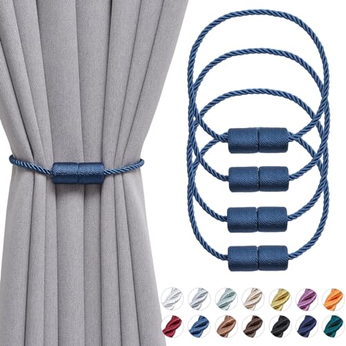Pretty Jolly magnetische Vorhang Raffhalter handgefertigtes Gewebe Seil Vorhang-Raffhalter Einfachheit dekorative Vorhang drapieren Krawatte zurück für Haus Fenster Drapery, Marineblau, 4 Stück Pretty Jolly magnetische Vorhang Raffhalter handgefertigtes Gewebe Seil Vorhang-Raffhalter Einfachheit dekorative Vorhang drapieren Krawatte zurück für Haus Fenster Drapery, Marineblau, 4 Stück von Pretty Jolly
