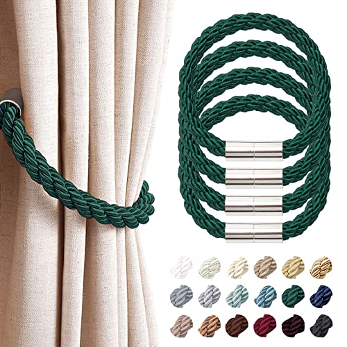 Pretty Jolly 4 Stück starke magnetische VorhangRaffhalter moderner einfacher Stil DrapierRaffhalter praktisch dekorativ gewebtes Seil Vorhang Halter für dünne oder dicke Fenster Zuhause & Büro (grün) Pretty Jolly 4 Stück starke magnetische VorhangRaffhalter moderner einfacher Stil DrapierRaffhalter praktisch dekorativ gewebtes Seil Vorhang Halter für dünne oder dicke Fenster Zuhause & Büro (grün) von Pretty Jolly