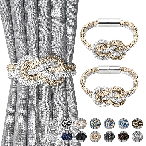 Pretty Jolly Mini magnetische Vorhang Raffhalter Nordisch Einfacher Stil Vorhang-Raffhalter Elegante dekorative Vorhang drapieren Krawatte zurück für Haus Fenster Drapery, Beige & Weiß, 2 Stück Pretty Jolly Mini magnetische Vorhang Raffhalter Nordisch Einfacher Stil Vorhang-Raffhalter Elegante dekorative Vorhang drapieren Krawatte zurück für Haus Fenster Drapery, Beige & Weiß, 2 Stück von Pretty Jolly