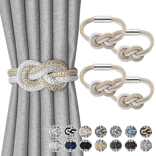 Pretty Jolly Mini magnetische Vorhang Raffhalter Nordisch Einfacher Stil Vorhang-Raffhalter Elegante dekorative Vorhang drapieren Krawatte zurück für Haus Fenster Drapery, Beige & Weiß, 4 Stück Pretty Jolly Mini magnetische Vorhang Raffhalter Nordisch Einfacher Stil Vorhang-Raffhalter Elegante dekorative Vorhang drapieren Krawatte zurück für Haus Fenster Drapery, Beige & Weiß, 4 Stück von Pretty Jolly