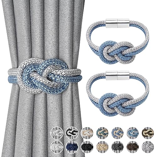 Pretty Jolly Mini magnetische Vorhang Raffhalter Nordisch Einfacher Stil Vorhang-Raffhalter Elegante dekorative Vorhang drapieren Krawatte zurück für Haus Fenster Drapery, Blau & Grau, 2 Stück Pretty Jolly Mini magnetische Vorhang Raffhalter Nordisch Einfacher Stil Vorhang-Raffhalter Elegante dekorative Vorhang drapieren Krawatte zurück für Haus Fenster Drapery, Blau & Grau, 2 Stück von Pretty Jolly