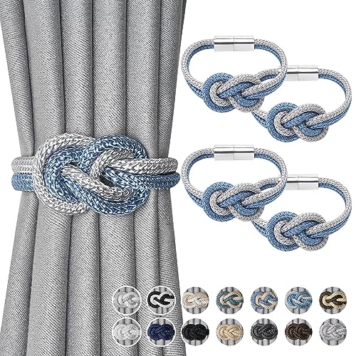 Pretty Jolly Mini magnetische Vorhang Raffhalter Nordisch Einfacher Stil Vorhang-Raffhalter Elegante dekorative Vorhang drapieren Krawatte zurück für Haus Fenster Drapery, Blau & Grau, 4 Stück Pretty Jolly Mini magnetische Vorhang Raffhalter Nordisch Einfacher Stil Vorhang-Raffhalter Elegante dekorative Vorhang drapieren Krawatte zurück für Haus Fenster Drapery, Blau & Grau, 4 Stück von Pretty Jolly