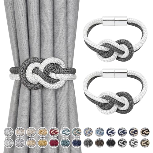 Pretty Jolly: 2 Stück Nordisch Einfacher Stil Magnetische Vorhang Raffhalter, Elegante dekorative Vorhang drapieren Krawatte zurück für Haus Fenster Drapery, Dunkelgrau & Weiß Pretty Jolly: 2 Stück Nordisch Einfacher Stil Magnetische Vorhang Raffhalter, Elegante dekorative Vorhang drapieren Krawatte zurück für Haus Fenster Drapery, Dunkelgrau & Weiß von Pretty Jolly