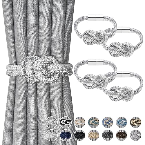 Pretty Jolly Mini magnetische Vorhang Raffhalter Nordisch Einfacher Stil Vorhang-Raffhalter Elegante dekorative Vorhang drapieren Krawatte zurück für Haus Fenster Drapery, Grau & Weiß, 4 Stück Pretty Jolly Mini magnetische Vorhang Raffhalter Nordisch Einfacher Stil Vorhang-Raffhalter Elegante dekorative Vorhang drapieren Krawatte zurück für Haus Fenster Drapery, Grau & Weiß, 4 Stück von Pretty Jolly
