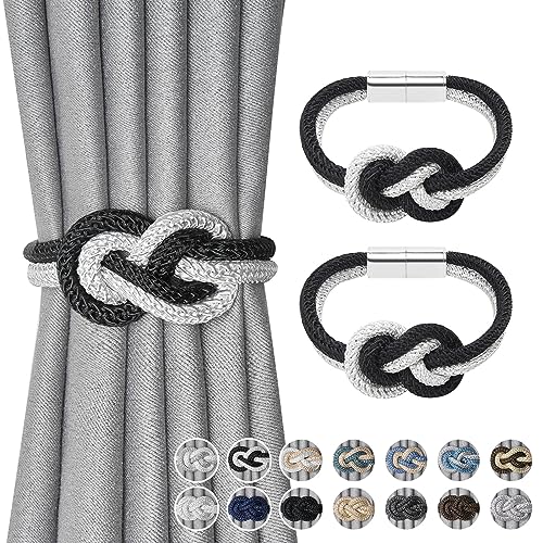 Pretty Jolly Mini magnetische Vorhang Raffhalter Nordisch Einfacher Stil Vorhang-Raffhalter Elegante dekorative Vorhang drapieren Krawatte zurück für Haus Fenster Drapery, Schwarz & Weiß, 2 Stück Pretty Jolly Mini magnetische Vorhang Raffhalter Nordisch Einfacher Stil Vorhang-Raffhalter Elegante dekorative Vorhang drapieren Krawatte zurück für Haus Fenster Drapery, Schwarz & Weiß, 2 Stück von Pretty Jolly