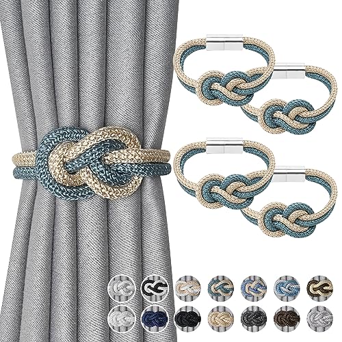 Pretty Jolly Mini magnetische Vorhang Raffhalter Nordisch Einfacher Stil Vorhang-Raffhalter Elegante dekorative Vorhang drapieren Krawatte zurück für Haus Fenster Drapery, Türkis & Beige, 4 Stück Pretty Jolly Mini magnetische Vorhang Raffhalter Nordisch Einfacher Stil Vorhang-Raffhalter Elegante dekorative Vorhang drapieren Krawatte zurück für Haus Fenster Drapery, Türkis & Beige, 4 Stück von Pretty Jolly