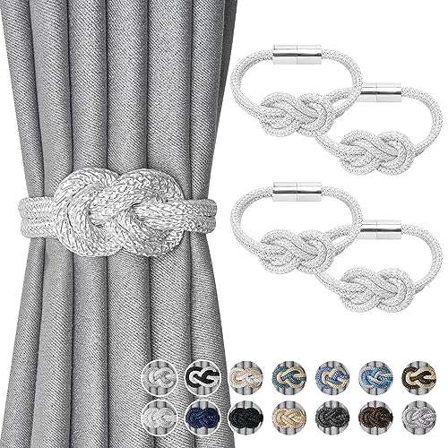Pretty Jolly Mini magnetische Vorhang Raffhalter Nordisch Einfacher Stil Vorhang-Raffhalter Elegante dekorative Vorhang drapieren Krawatte zurück für Haus & Büro Fenster Drapery, Weiß, 4 Stück Pretty Jolly Mini magnetische Vorhang Raffhalter Nordisch Einfacher Stil Vorhang-Raffhalter Elegante dekorative Vorhang drapieren Krawatte zurück für Haus & Büro Fenster Drapery, Weiß, 4 Stück von Pretty Jolly