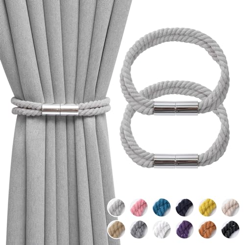 Pretty Jolly Starke magnetische Vorhang-Raffhalter, Boho-Dekoration, Drapier-Raffhalter, natürliche Baumwolle, handgefertigt, Doppelseil-Vorhanghalter für dünne oder dicke Fenstervorhänge zu Hause Pretty Jolly Starke magnetische Vorhang-Raffhalter, Boho-Dekoration, Drapier-Raffhalter, natürliche Baumwolle, handgefertigt, Doppelseil-Vorhanghalter für dünne oder dicke Fenstervorhänge zu Hause von Pretty Jolly