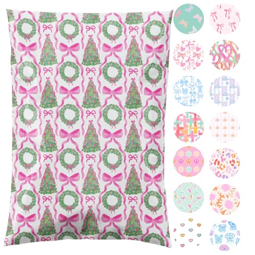 Designer-Versandtaschen aus Polymaterial, strapazierfähig, wasserdicht, selbstklebend, für kleine Unternehmen, große Versandtaschen, reißfeste Verpackung, Kokette, Weihnachtsschleifen, 36 x 48 cm, 100 Designer-Versandtaschen aus Polymaterial, strapazierfähig, wasserdicht, selbstklebend, für kleine Unternehmen, große Versandtaschen, reißfeste Verpackung, Kokette, Weihnachtsschleifen, 36 x 48 cm, 100 von Pretty Package Store