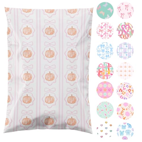 Pretty Package Store Designer-Versandtaschen, 15,2 x 22,9 cm, robust, wasserdicht, selbstklebend, für kleine Unternehmen, große Versandtaschen, reißfeste Verpackung, Kürbisschleifen, 100 Stück Pretty Package Store Designer-Versandtaschen, 15,2 x 22,9 cm, robust, wasserdicht, selbstklebend, für kleine Unternehmen, große Versandtaschen, reißfeste Verpackung, Kürbisschleifen, 100 Stück von Pretty Package Store