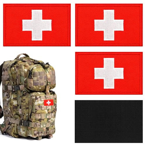 Taktisches medizinisches Patch-Set – rotes Kreuz Erste-Hilfe-Abzeichen für Rucksäcke, Jacken, Hüte und Militärausrüstung, 7,6 x 5,1 cm, 4 Stück Taktisches medizinisches Patch-Set – rotes Kreuz Erste-Hilfe-Abzeichen für Rucksäcke, Jacken, Hüte und Militärausrüstung, 7,6 x 5,1 cm, 4 Stück von Pretwad